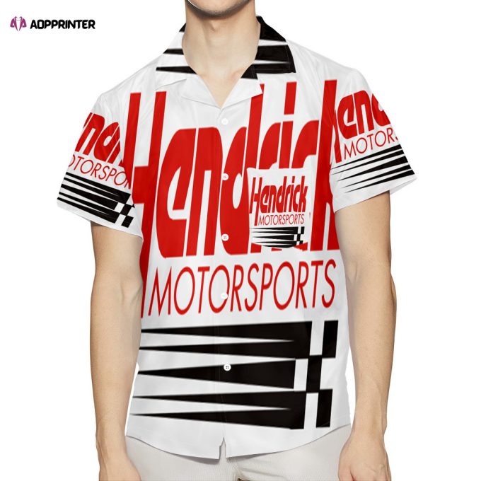 Hendrick Motorsports Logo1 3D All Over Print Summer Beach Hawaiian Shirt Gift Men Women Gift Men Women With Pocket