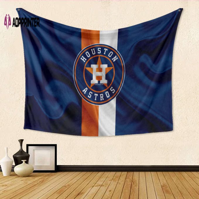 Houston Astros 3D Full Printing Silk Texture Tapestry: Perfect Gift for Fans