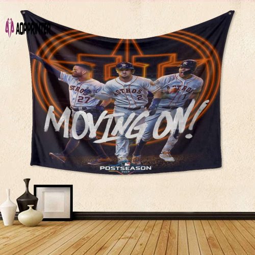 Houston Astros Team Moving On Gift For Fan 3D Full Printing Tapestry