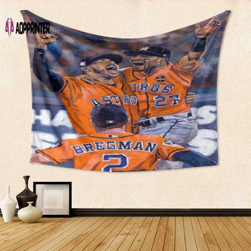 Get the Ultimate Houston Astros Winning Gift: 3D Full Printing Tapestry!