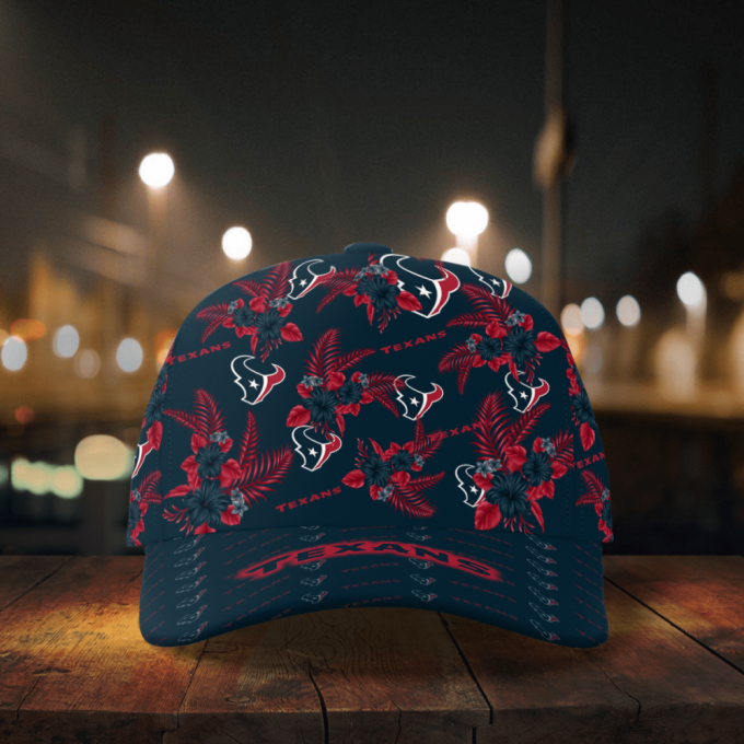 Houston Texans Floral Hawaiian Adjustable Baseball Classic Baseball Classic Cap Men Hat Men Hat