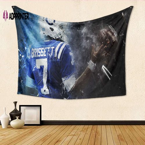 Indianapolis Colts Jacoby Brissett1 Gift For Fan 3D Full Printing Tapestry
