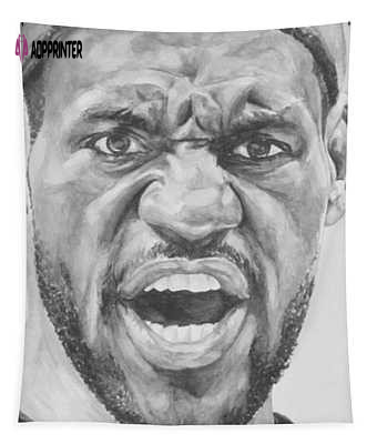 Lebron James Tapestry: Intensity by Tamir Barkan – Unique Sports Decor