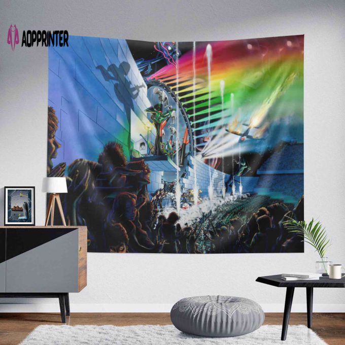 Interestellar Show Pink Floyd Colorful Tapestry