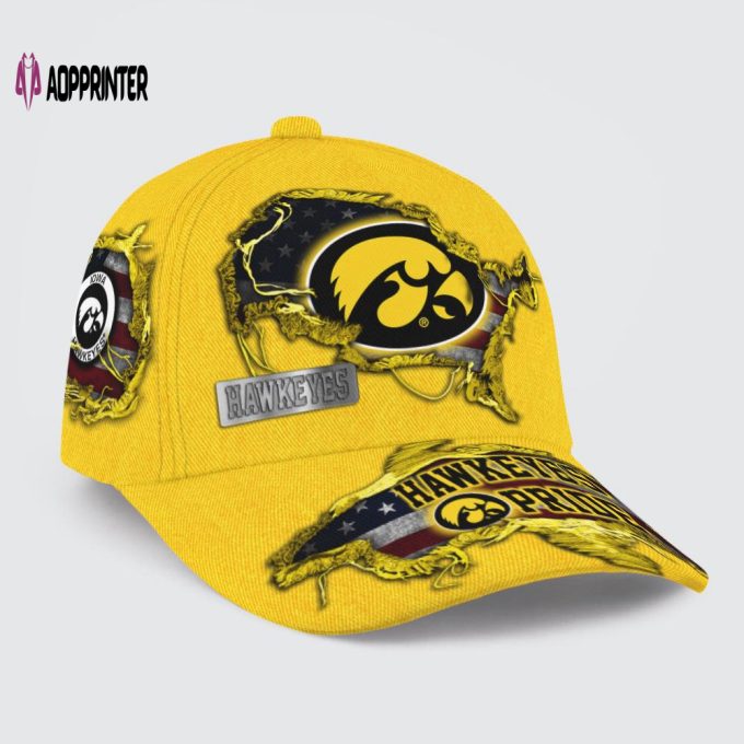 Iowa Hawkeyes American Flag Classic Baseball Classic Baseball Classic Cap Men Hat Men Hat