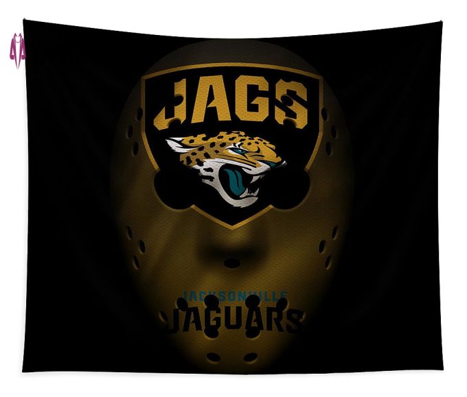 Jaguars Yellow Mask Tapestry Gift For Fan