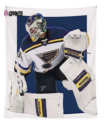 Enhance Your Space with Jake Allen St Louis Blues Oil Art Joe Hamilton Tapestry