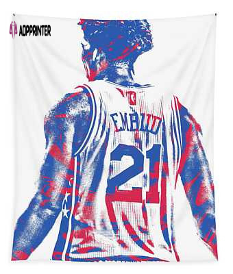 Joel Embiid Philadelphia Sixers Pixel Art Tapestry – 11 Joe Hamilton Design