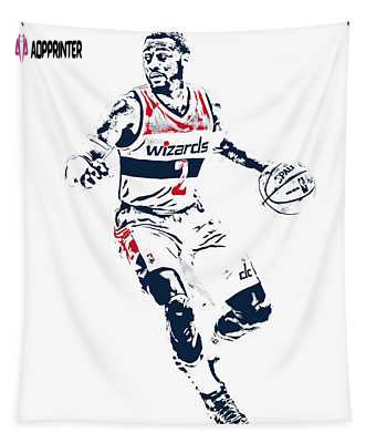 John Wall Washington Wizards Pixel Art 1 Joe Hamilton Tapestry: Stylish NBA Decor