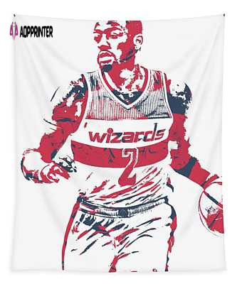 John Wall Washington Wizards Pixel Art 30 Joe Hamilton Tapestry – Unique NBA Wall Decor