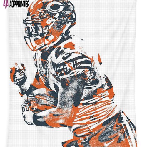 Jordan Howard Chicago Bears Pixel Art 6 Tapestry Gifts For Fans