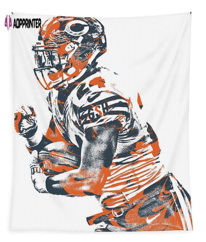 Jordan Howard Chicago Bears Pixel Art 6 Tapestry Gifts For Fans