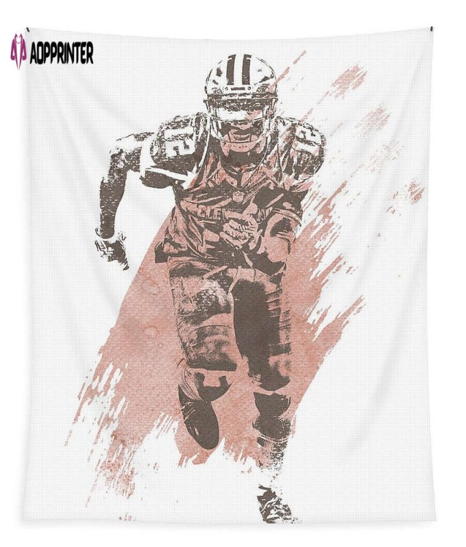 Josh Gordon Cleveland Browns Water Color Art 3 Tapestry Gift For Fan