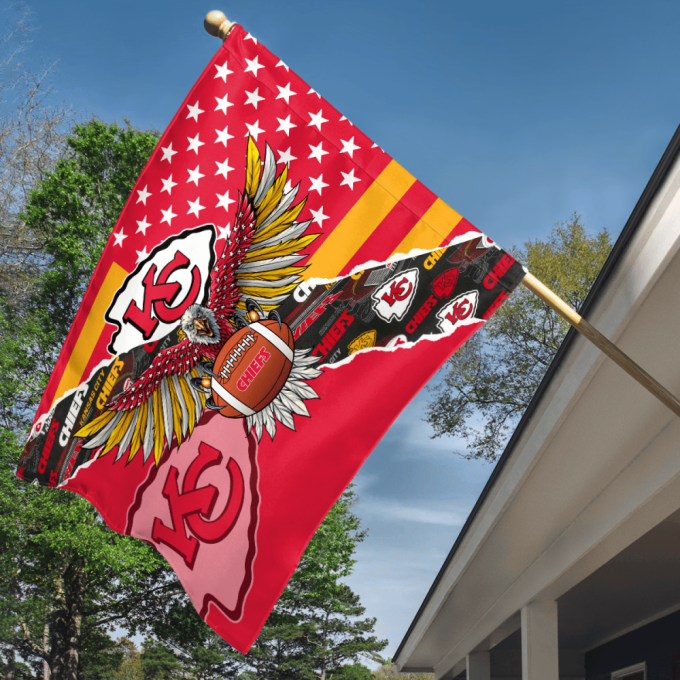 Kansas City Chiefs American Landscape House Flag