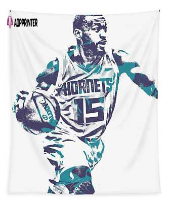 Kemba Walker Charlotte Hornets Tapestry: Pixel Art 23 Joe Hamilton Design