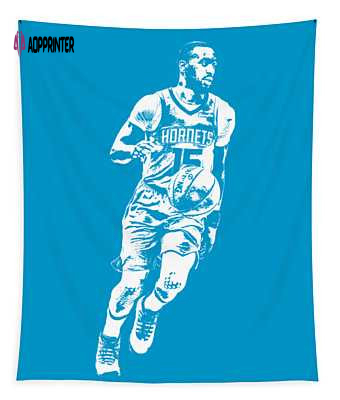 Kemba Walker Charlotte Hornets T Shirt: Pixel Art 1 Joe Hamilton Tapestry