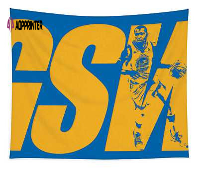 Golden State Warriors City Art Tapestry – Kevin Durant Tribute by Joe Hamilton