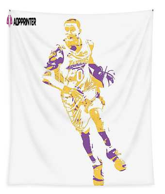 Kyle Kuzma Lakers Pixel Art Tapestry: 10 Joe Hamilton Design