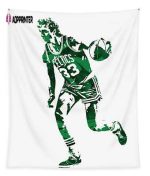 Larry Bird Boston Celtics Pixel Art Tapestry – 10 Joe Hamilton Design