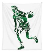 Larry Bird Boston Celtics Pixel Art Tapestry – 10 Joe Hamilton Design