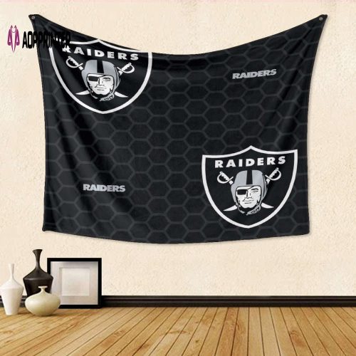 Vibrant Las Vegas Raiders Logo Tapestry – Perfect Gift for Fans 3D Full Print Design