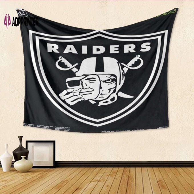 Las Vegas Raiders Skull Mask Tapestry: Perfect 3D Full Print Gift for Fans