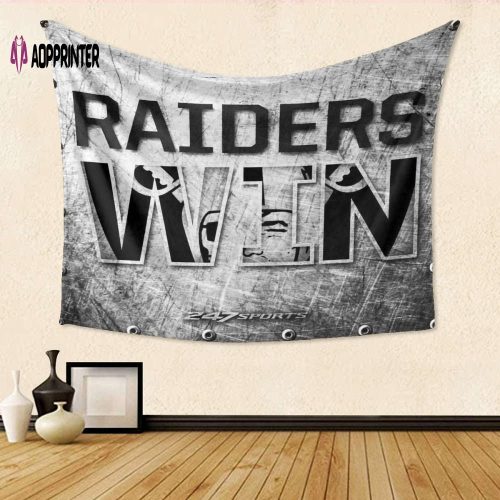 Las Vegas Raiders Win Lose Or Tie Raiders Till I Die Gift For Fan 3D Full Printing Tapestry