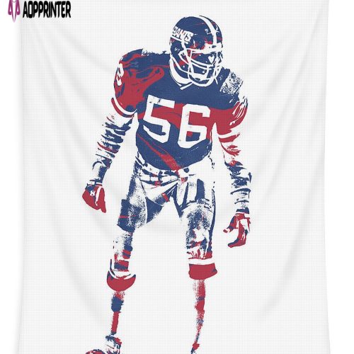 Lawrence Taylor New York Giants Pixel Art 4 Tapestry Gifts For Fans