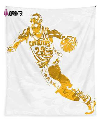 LeBron James Cleveland Cavaliers Pixel Art Tapestry – Unique 15 Joe Hamilton Design