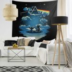 Lilo And Stitch Starry Sky Pink Floyd Tapestry
