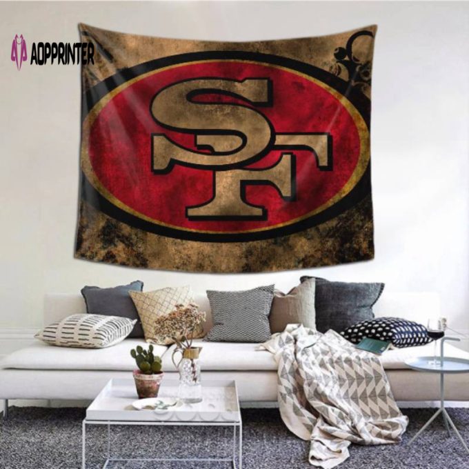 San Francisco 49ers Tapestry: Stylish Living Room Bedroom Home Decor