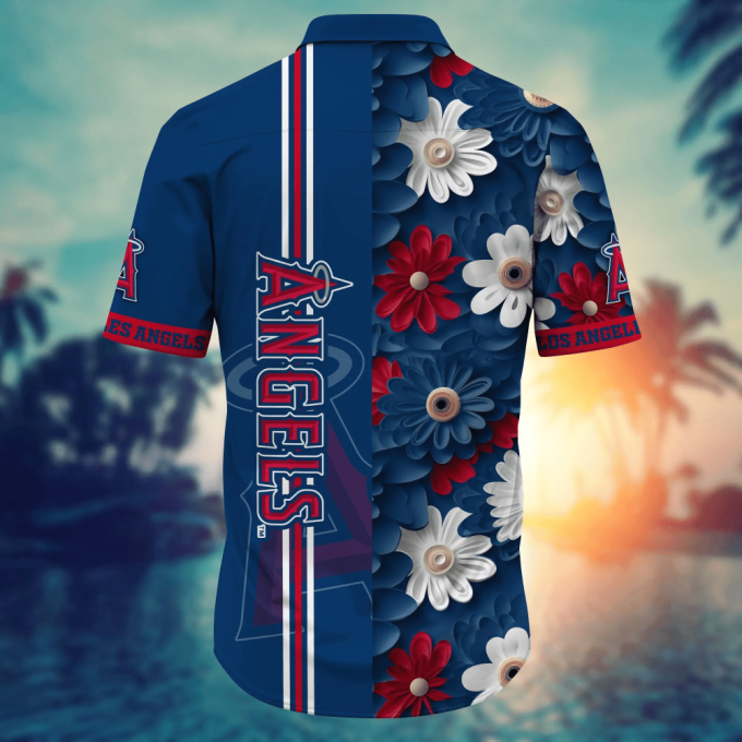 Los Angeles Angels MLB Flower Hawaiian Shirt Gift Men Women Gift Men Women