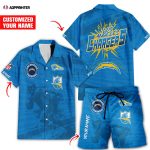 Los Angeles Chargers Hawaiian Shirt Gift Men Women Gift Men Women Full Set 2