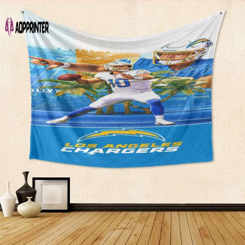 Los Angeles Chargers Player v7 Gift For Fan 3D Full Printing Tapestry