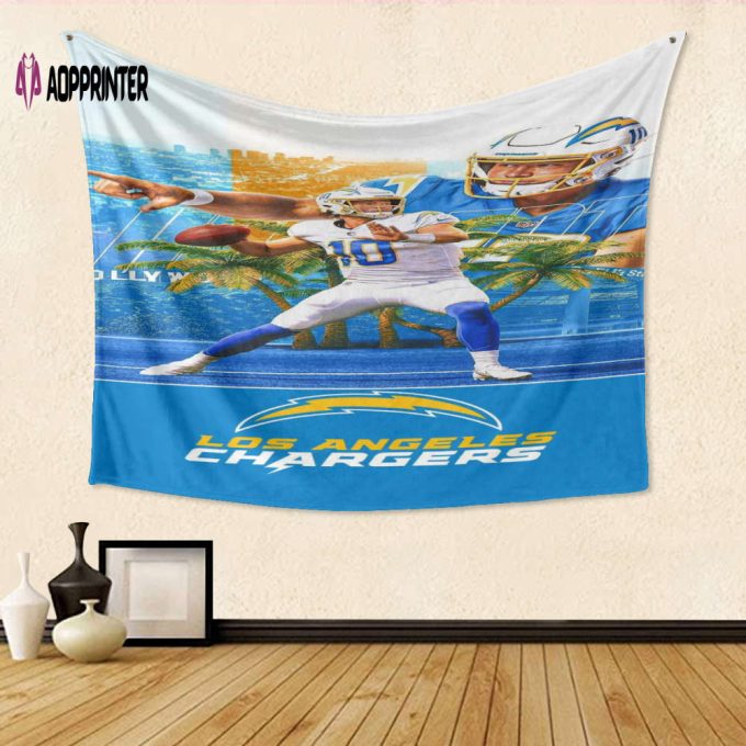 Los Angeles Chargers Player v7 Gift For Fan 3D Full Printing Tapestry