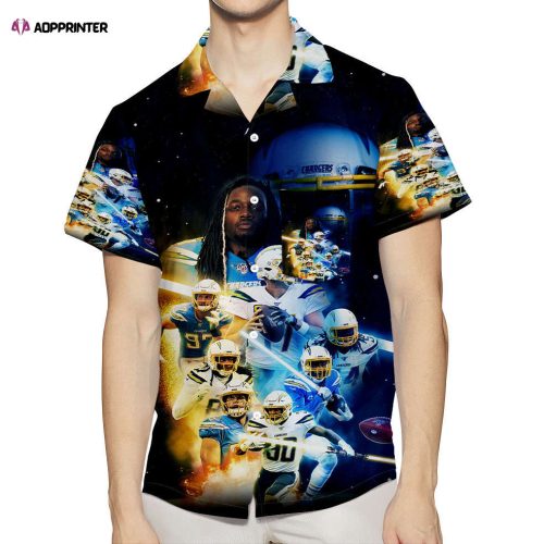 Los Angeles Chargers Team v4 3D All Over Print Summer Beach Hawaiian Shirt Gift Men Women Gift Men Women With Pocket