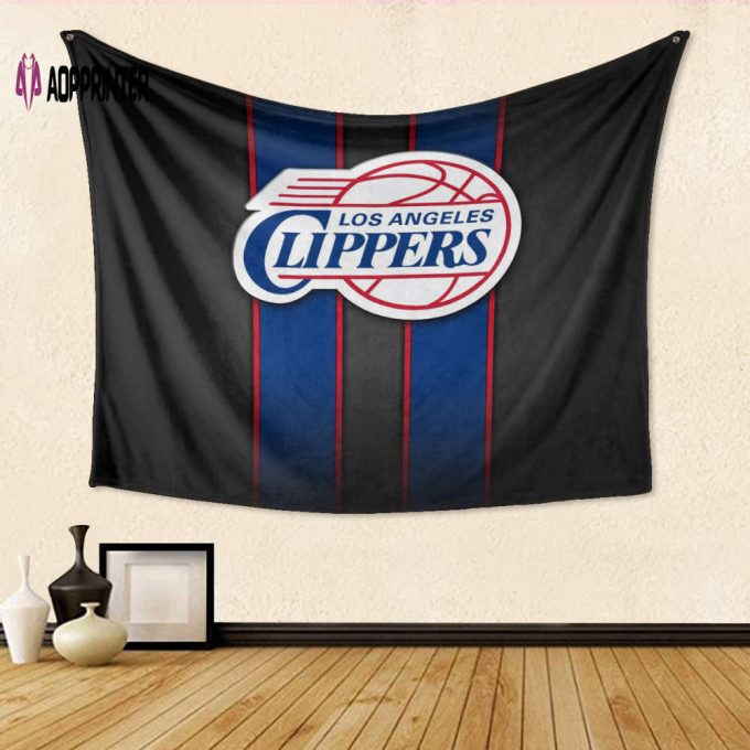 Los Angeles Clippers Logo v2 Tapestry: 3D Full Printing Gift for Fans