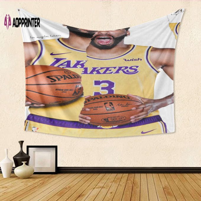 Los Angeles Lakers 03 Anthony Davis a1 Gift For Fan 3D Full Printing Tapestry