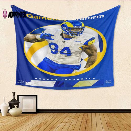 Los Angeles Rams Shawn Robinson 1 Gift: 3D Full Printing Tapestry – Perfect for Fans!