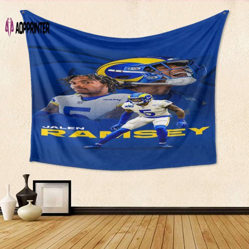 Los Angeles Rams Jalen Ramsey2 3D Full Printing Tapestry: Perfect Gift for Fans