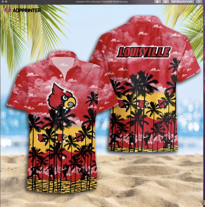 Louisville Cardinals Hawaiian Shirt Gift Men Women Gift Men Women Trending Summer. Gift For Fan S88912