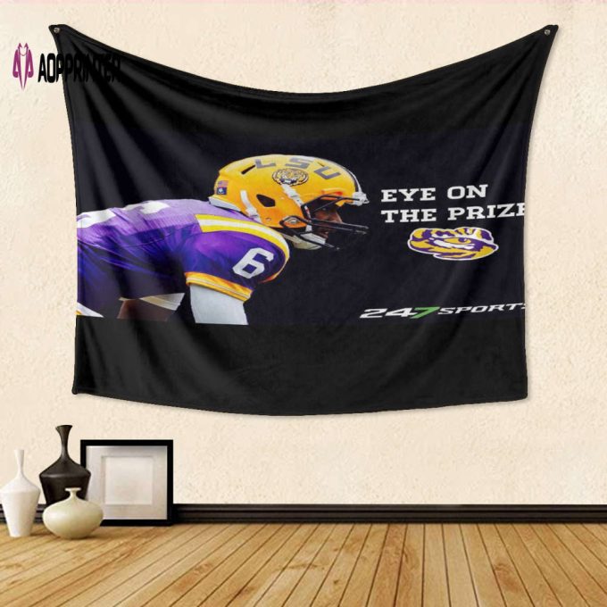 LSU Tigers Player TA1 Gift For Fan 3D Full Printing Tapestry