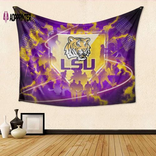 LSU Tigers Purple TA15 Tapestry – Perfect Gift for Fans 3D Full Printing