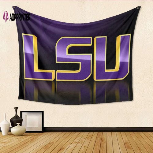 LSU Tigers Purple TA3 Gift: Engaging 3D Full Printing Tapestry for Ultimate Fan
