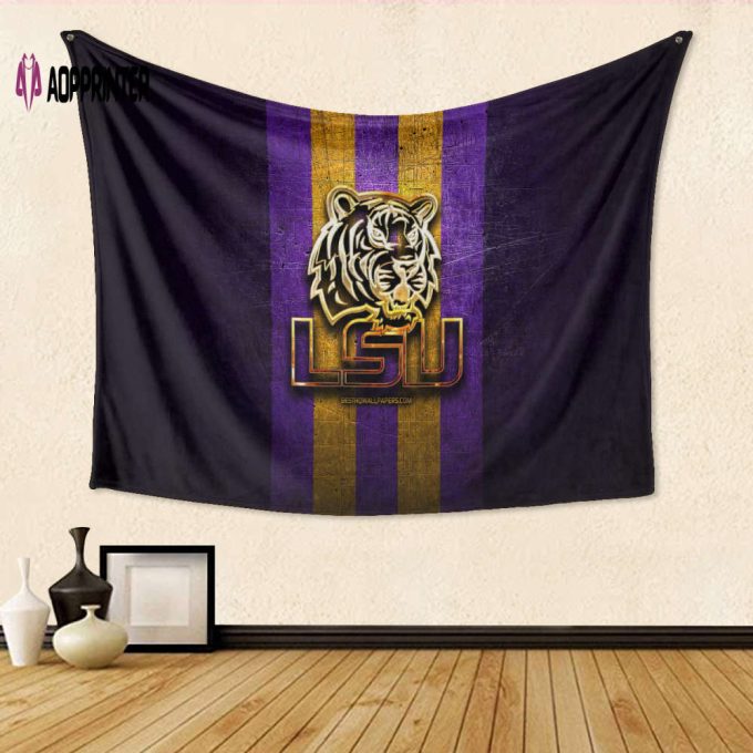 LSU Tigers Purple TA9 3D Full Printing Tapestry – Perfect Gift for Fans