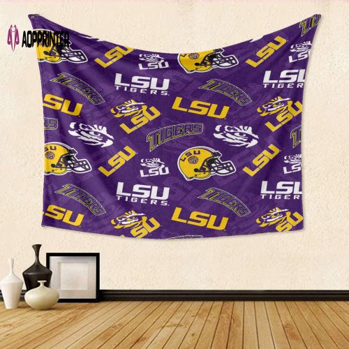 LSU Tigers TA1 Gift For Fan 3D Full Printing Tapestry