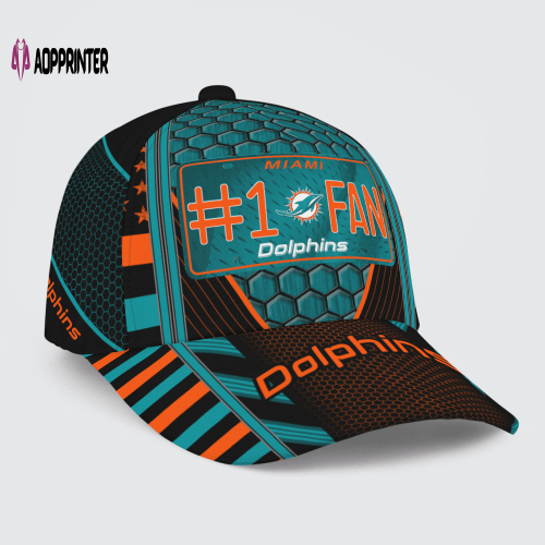 Miami Dolphins #1 Fan All Over Print Baseball Classic Baseball Classic Cap Men Hat Men Hat