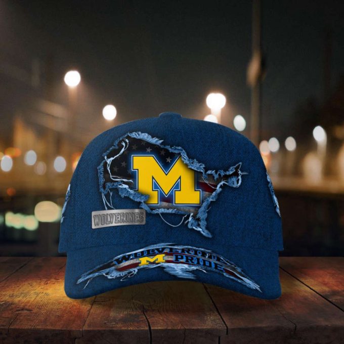 Michigan Wolverines American Flag Classic Baseball Classic Baseball Classic Cap Men Hat Men Hat