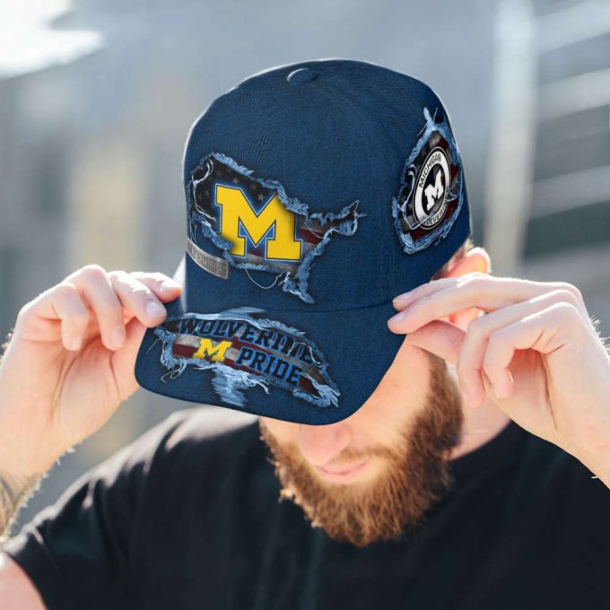 Michigan Wolverines American Flag Classic Baseball Classic Baseball Classic Cap Men Hat Men Hat