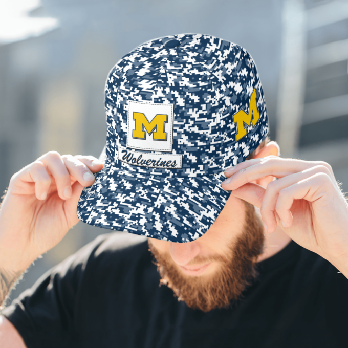 Michigan Wolverines Digital Camo AOP Classic Baseball Classic Baseball Classic Cap Men Hat Men Hat